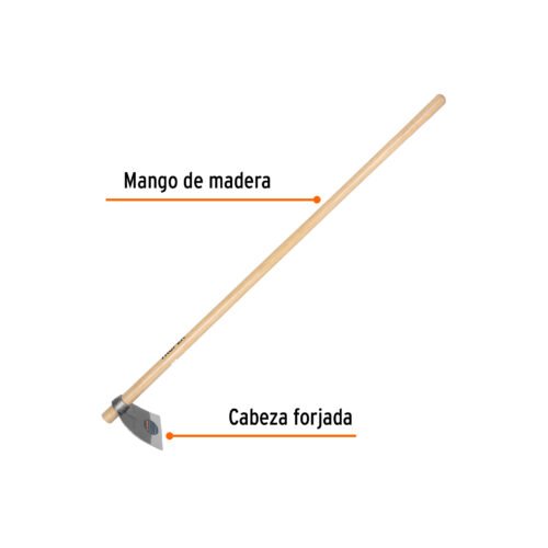102916 - Azadón Lane No. 1 de 1.8 lb, mango madera de 54", TRUPER