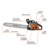 102920 - Motosierra 50 cc a gasolina con barra de 18", Truper