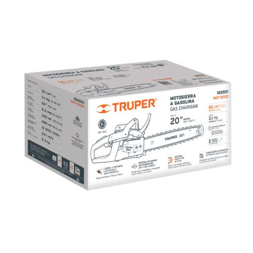 102921 - Motosierra 50 cc a gasolina con barra de 20", Truper