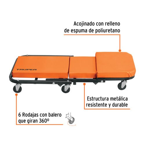 102940 - Cama / banco de 36" para mecánico, Truper