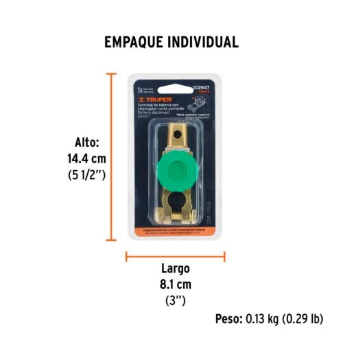 102947 - Terminal p/batería con interruptor switch, Truper