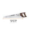 102951 - Serrucho Rapid 20", 7 DPP, mango de madera, Truper