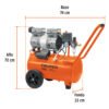102958 - Compresor de aire, silencioso libre de aceite, 25 L, 2 HP