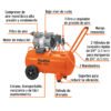 102959 - Compresor de aire, silencioso libre de aceite, 50 L, 2 HP