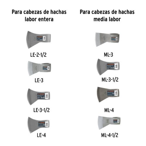 102960 - Mango de madera 36" para hachas media y labor entera, TRUPER