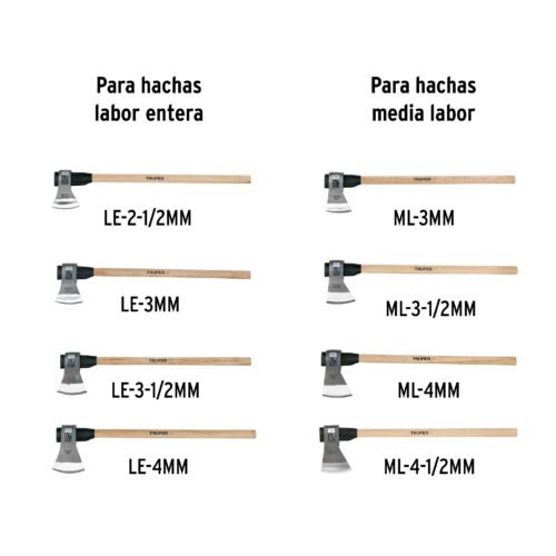 102960 - Mango de madera 36" para hachas media y labor entera, TRUPER