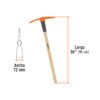 102965 - Talacho-pico 2.5 lb, mango de madera 36", Truper