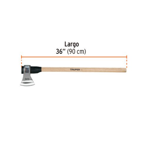 102968 - Hacha labor entera 2-1/2 lb, mango de madera 36", TRUPER