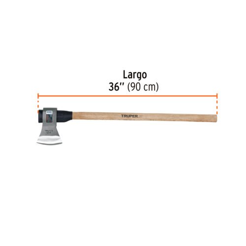 102969 - Hacha labor entera 3 lb, mango de madera 36", TRUPER