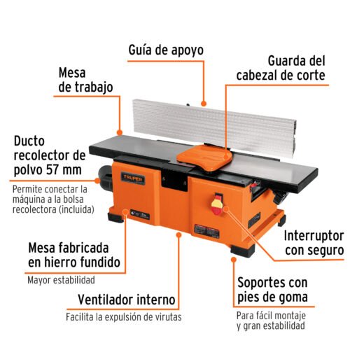 102973 - Canteadora de banco 6", 2 HP (1500 W), TRUPER