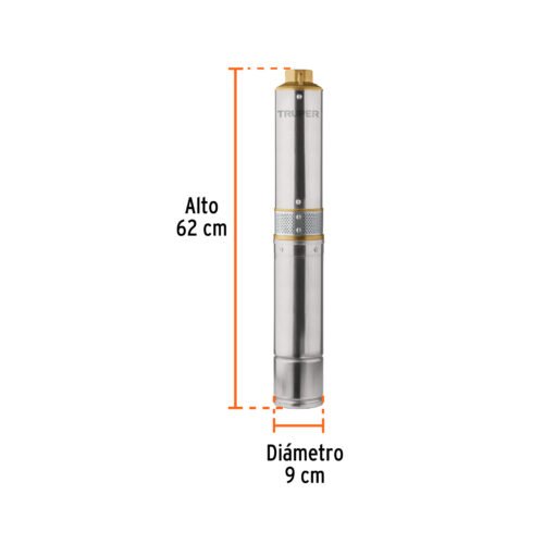 102974 - Bomba sumergible tipo bala, 1/2HP, agrícola, 220V, TRUPER