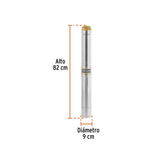 102976.2 102976 - Bomba sumergible tipo bala, 1-1/2HP, agrícola, 220V, TRUPER