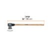 102980 - Hacha labor entera 3-1/2lb, mango de madera 36", TRUPER