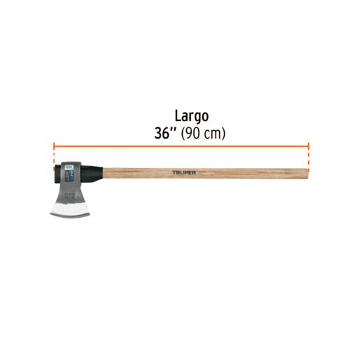102980 - Hacha labor entera 3-1/2lb, mango de madera 36", TRUPER
