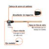 102982 - Hacha media labor 3 lb, mango de madera 36", TRUPER