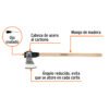 102984 - Hacha media labor 4 lb, mango de madera 36", TRUPER