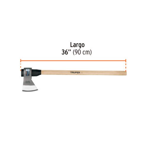 102984 - Hacha media labor 4 lb, mango de madera 36", TRUPER