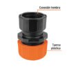 102989 - Conector 1/2" hembra de ABS con tuerca de ajuste manual