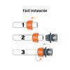 102989 - Conector 1/2" hembra de ABS con tuerca de ajuste manual