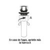 102989 - Conector 1/2" hembra de ABS con tuerca de ajuste manual