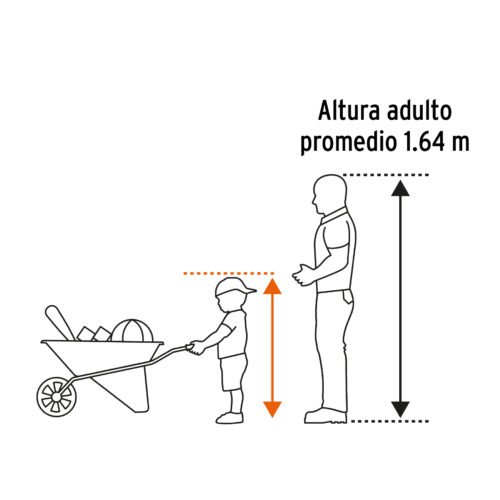 102996 - Carretilla para niños, concha metálica 54 x 40 cm, Truper