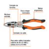 103012 - Pinza multiuso 8" electricista, comfort grip, Truper Expert