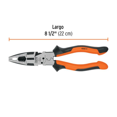103012 - Pinza multiuso 8" electricista, comfort grip, Truper Expert