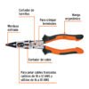 103013 - Pinza multiuso 8" punta larga, comfort grip, Truper expert