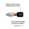 103022.2 103022 - Estuche con 5 puntas de cruz PH2 de impacto largo 1"