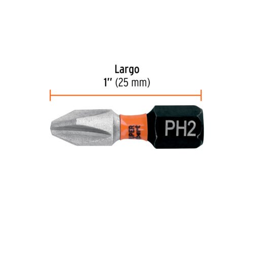 103022.3 103022 - Estuche con 5 puntas de cruz PH2 de impacto largo 1"