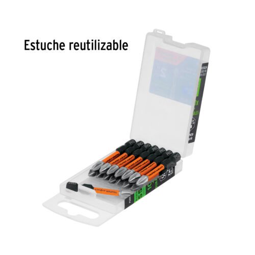 103024.4 103024 - Estuche con 15 puntas de cruz PH2 de impacto largo 2"