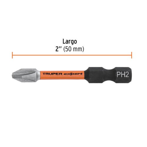 103025.3 103025 - Estuche con 50 puntas de cruz PH2 de impacto largo 2"