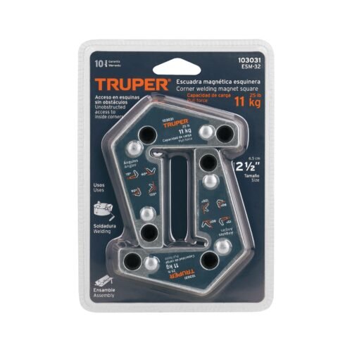 103031 - 2 Escuadras magnéticas esquineras 2-3/4" cap. 11 kg, TRUPER