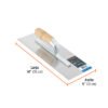 103038 - Llana 14" canto recto, 10 remaches, mgo madera, Truper