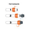 103060 - Conector 1/2" macho de ABS con tuerca de ajuste manual