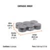 103061 - Cinta negra para ducto 10m x 48mm, espesor 0.19mm, Truper