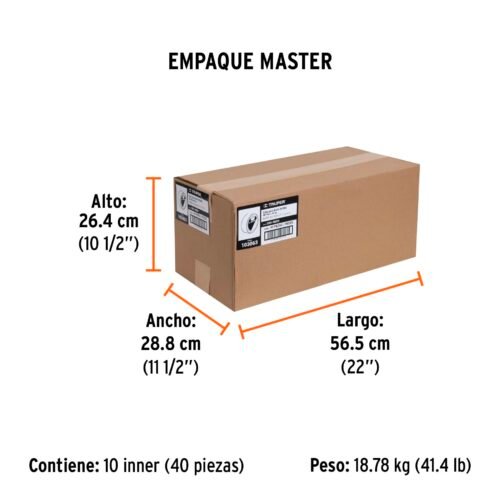 103063 - Cinta negra para ducto 50m x 48mm, espesor 0.19mm, Truper