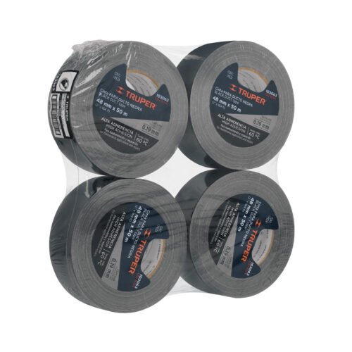 103063 - Cinta negra para ducto 50m x 48mm, espesor 0.19mm, Truper