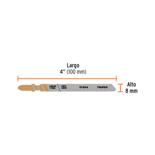 103070 - Blíster 5 seguetas T, cuchilla HCS, para material suave