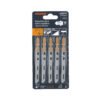103070 - Blíster 5 seguetas T, cuchilla HCS, para material suave