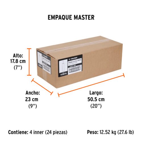 103076 - Sellador acrílico de 280 ml, negro, Truper