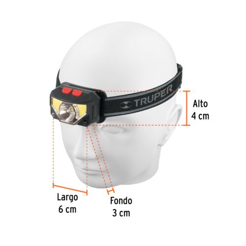 103087 - Linterna de minero LED 270 lm con sensor recargable, TRUPER