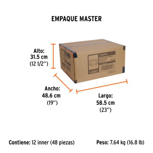 103087 - Linterna de minero LED 270 lm con sensor recargable, TRUPER