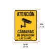 103092 - Letrero de señalización "CÁMARAS EN OPERACIÓN", 25 x 34 cm