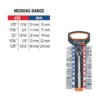 103110 - Juego de dados mm y std con matraca, cuadro 1/2", Truper