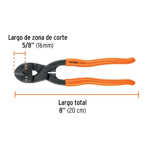103114 - Cortapernos 8", profesional, a una mano, TRUPER