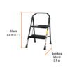 103142 - Escalera tubular, plegable, 2 peldaños, Truper
