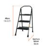 103143 - Escalera tubular, plegable, 3 peldaños, Truper
