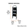 103143 - Escalera tubular, plegable, 3 peldaños, Truper