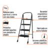 103144 - Escalera tubular, plegable, 4 peldaños, Truper